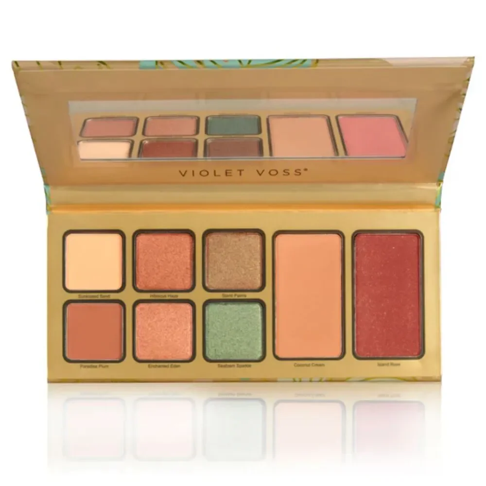 NIB Pretty In Paradise Eyeshadow & Face Palette - Violet Voss